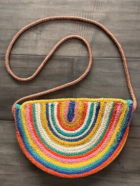American Eagle Rainbow Woven Crossbody Bag